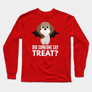 Petit Basset Griffon Vendeen Halloween Trick or Treat Long Sleeve T-Shirt